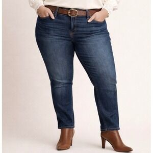 Torrid Boyfriend Straight Vintage Stretch Plus Size Dark Wash Denim Jeans- 18